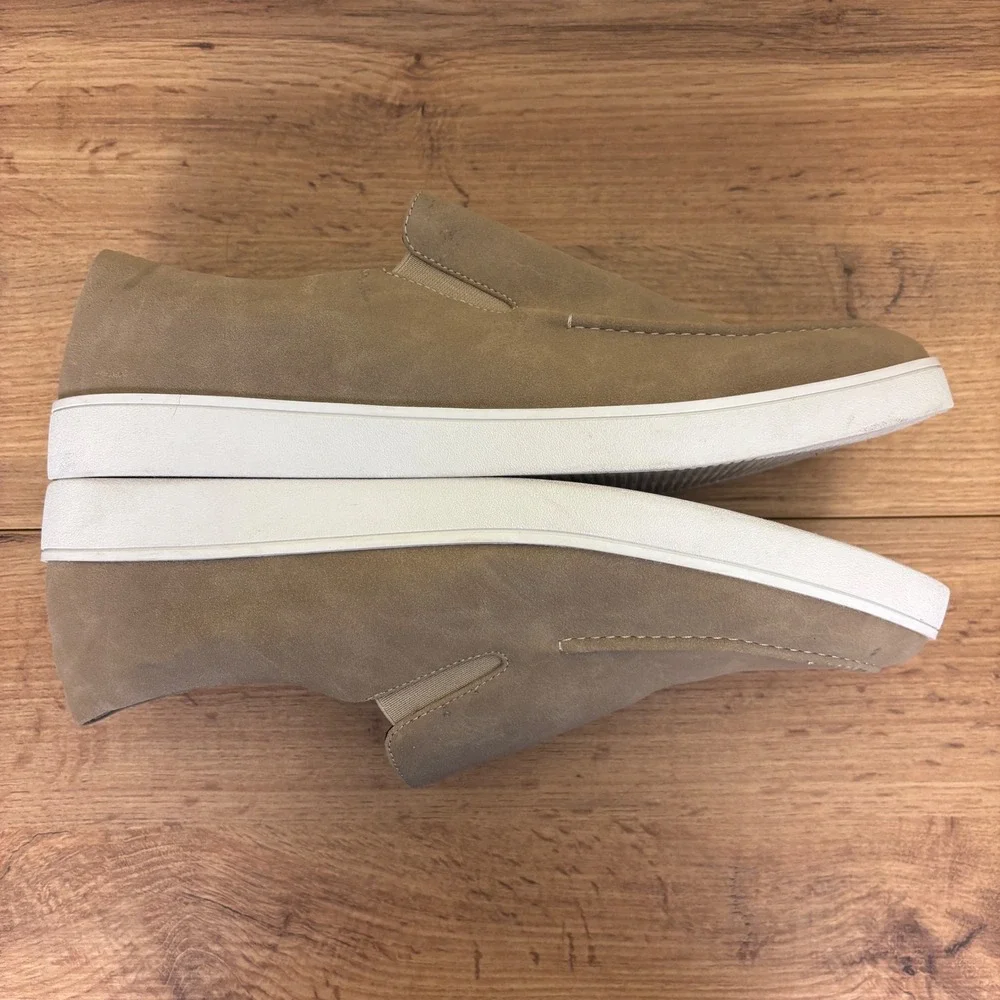 ABOUND Suede Loafer Sneakers Taupe Men Size 12 Slip On Mock Toe Casual Comfort